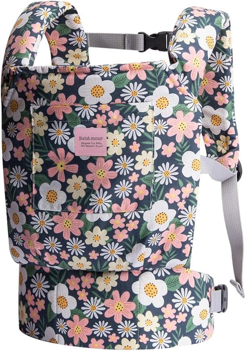 Bebamour Original Baby Doll Carrier for Kids - Green Floral Design