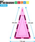 12pcs Set PTE03 PicassoTiles Magnetic Building Block Isosceles Triangle Magnet Tiles Construction Toy STEM Learning Kit