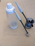 2-Pack 12-Inch Iconikal Silicone Bottle Brush, Gray Clean Water Bottles, Shakers, Mixers