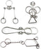 4 Sets Advanced Metal Brain Puzzles Teasers Toys, Magic Puzzles for Kids and Adults