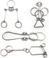 4 Sets Advanced Metal Brain Puzzles Teasers Toys, Magic Puzzles for Kids and Adults