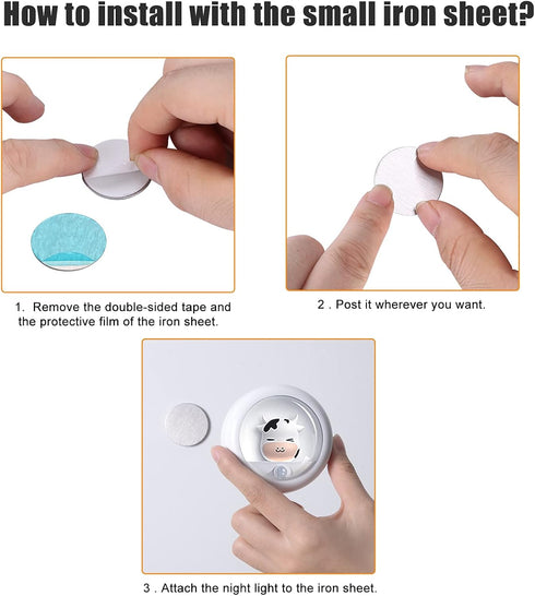 3 AIMILAR Night Light, Rechargeable Motion Sensor Light with Adjustable Brightness and Mounting Options, Ideal Kids