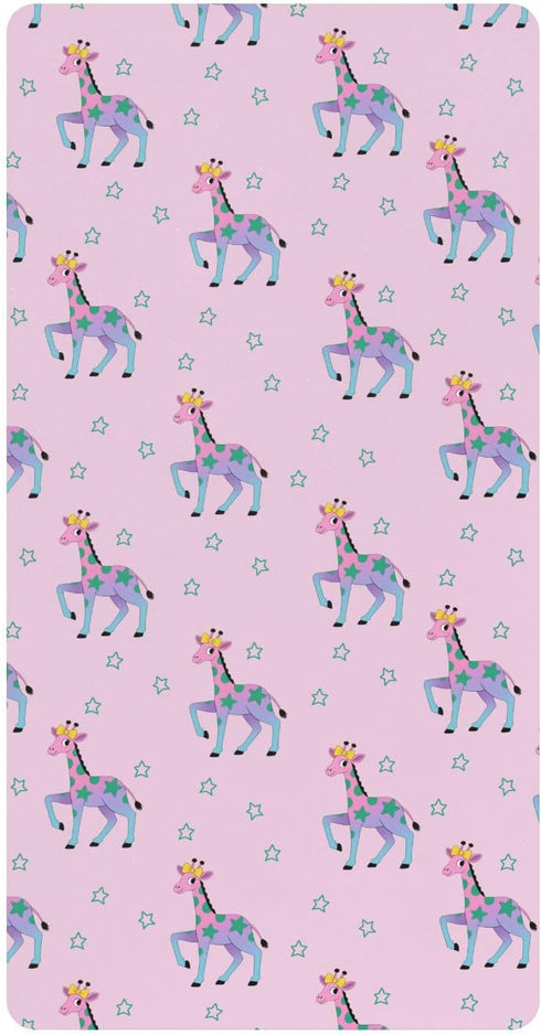 miaozhen Cotton Baby Crib Sheets for Boys Girls Ultra Soft Cute Animal Giraffe