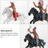 NUOBESTY Indian Model Figures - 8 Pieces Horse Riding Plastic Indians Figurines Playset