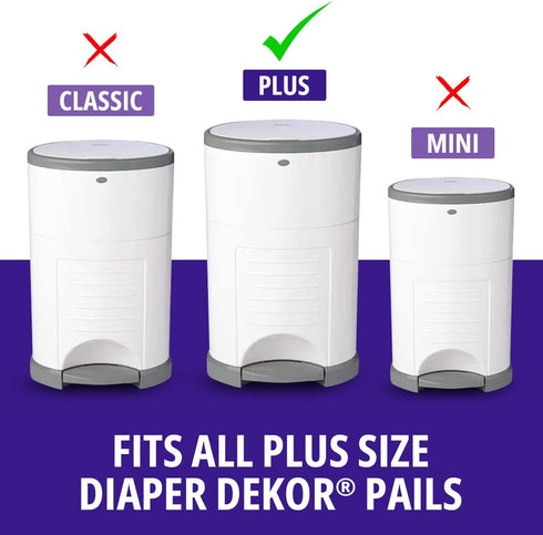 4 Pack COMFICOVE Refills Compatible with DEKOR PLUS Diaper Pails | | Extra Thick Diaper Pail Refill Liners | Fresh