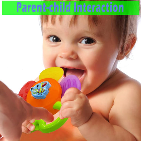 AIVIAI 0-6 0-3 Set Set (11pcs) Baby Toys Months Infant Toys Months Infant Rattles Baby Rattle Teether Toy with Storage