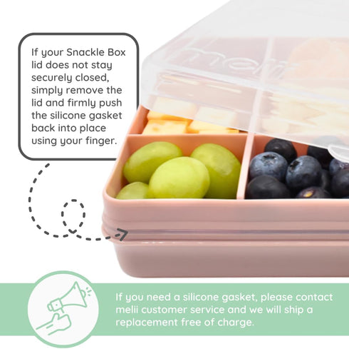 melii Snackle Box, Divided Snack Container for Kids, Food Storage with Removable Dividers, Arts & Crafts, 12