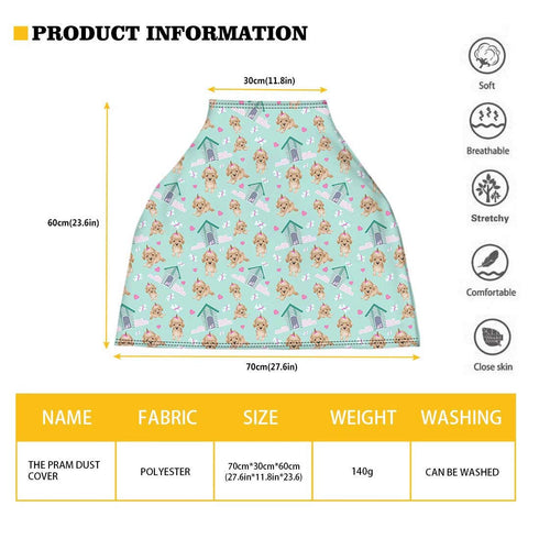 Forchrinse Leopard Cheetah Animal Print Baby Car Seat Canopy for Boys Girls - Soft Nursing Breastfeeding Cover Stroller