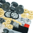 Technical-Pieces-Parts Set, Gears Wheels-and-Axle Pin Connector Pin Rack Steering Wheel Differential, MOC Building