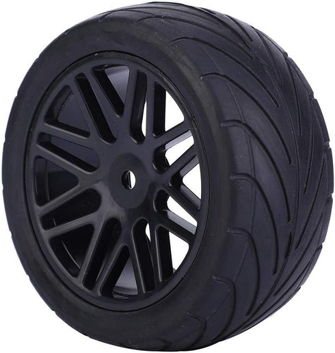 RC Car Tyre, Universal 1/10 RC Car Wheels for Crawler Vehicle Tyres, Remote Control Vehicle (Black)