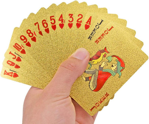2 Pack Diamond Playing Cards, Waterproof Gold Silver Foil Plastic Poker Cards, High Flexible (Silver+Gold Diamond).