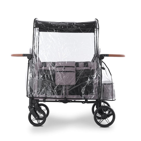 SeedFuture Stroller Wagon Raincover for W4 Original, Lightweight Transparent Waterproof Windproof Protection W4