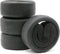 hobbysoul 4pcs RC 1/10 On Road Slick Tire Rubber Tyre Fit for 1:10 Touring Drift Car Wheel Rim