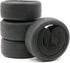 hobbysoul 4pcs RC 1/10 On Road Slick Tire Rubber Tyre Fit for 1:10 Touring Drift Car Wheel Rim