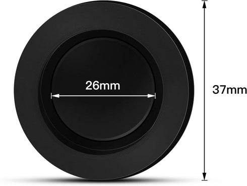 20 Pieces Piggy Bank Plug Stopper Cover, Black Rubber Round Plug, 37 mm Diameter