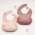 6 Ginbear Silicone Bibs for Babies Girl, Waterproof Adjustable Silicon Rubber Baby Feeding Bibs with Food Catcher