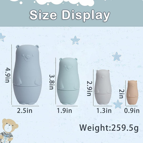 OESSUF Nesting Dolls, Russian Silicone Nesting Dolls for Toddlers, Matryoshka Doll Montessori Educational Toy for Kids