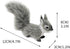 Calsgkspray 1pc Squirrel,12 cm Grey Mini Simulation Plush Mini Squirrel Stuffed Soft Animals Plush for Gift Home Decor