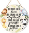 Muktoujaumai Baby Girl Boy Nursery Wall Decor, Safari Nursery Hanging Sign Decor Woodland