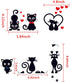 Removable Switch Sticker, 5 Pcs Cute Cartoon Black Cats Wall Sticker, Light Switch Decor for Home