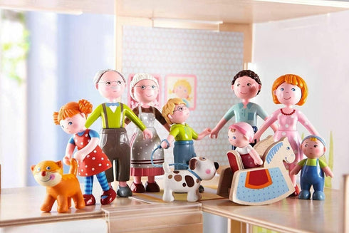 HABA Little Friends Babies Marie & Max, 2.5" Twin Baby Dollhouse Toy Figures (2 Piece Set)