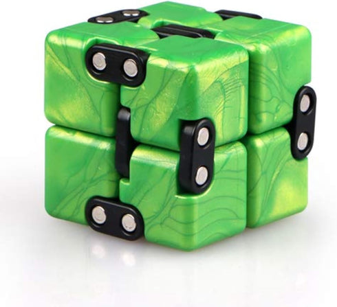 QIYI Little Golden Elephant Upgraded Infinity Cube Fidget Toy, Stress Relief Mini Gadget, Artistic Design (Emerald