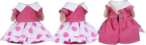 E-TING Family Set, Sweet Mother-Daughter & Father-Son Dress Up Set for 3-Inch and 2.25-inch Figure Town Series