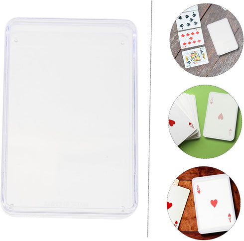 12pcs Clear Plastic Poker Box Organizer - Game Card Holders for Bridge Decks and Poker Cards Storage