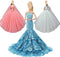 3Pcs Handmade Vintage Dress for 29cm Doll, Wedding Noble Party Gown Outfit for 11.5 inch Dolls