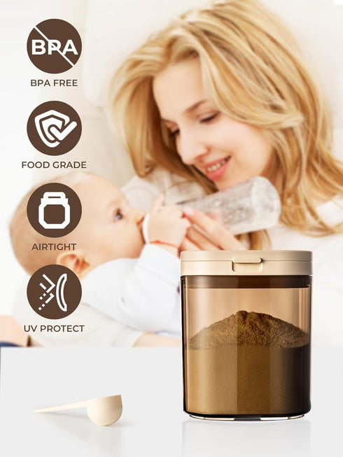 1200ml 21OZ, 1.32LB, 600g, Travel Formula Dispenser, Portable Milk Powder Container Formula Holder, Flip Top Formula