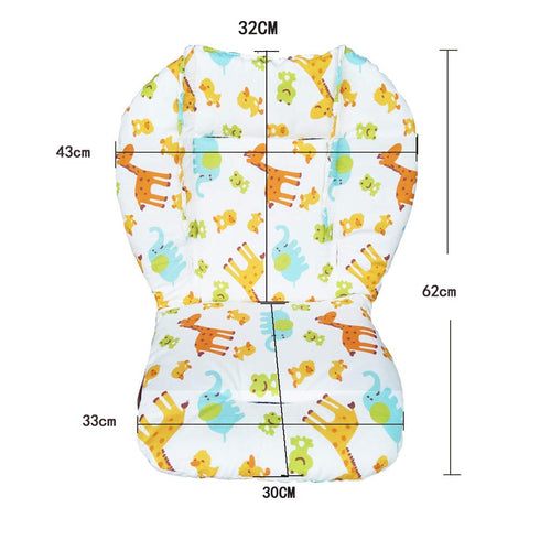 Twoworld Baby High Chair Seat Cushion Liner Mat Pad Cover with High Chair Straps (5 Point Harness)
