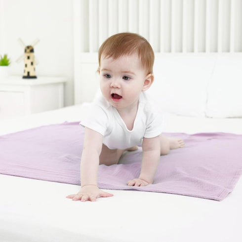 2 Pack 40 40 Inches, 100% Muslin Swaddle Blankets for Newborns, Large x Cotton Receiving Blankets, Soft and Breathable