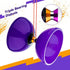 Pro Diabolo Yoyo Triple Bearing Chinese Yoyo, 5” Purple Diabolo Toy for Kids and Adults, Includes 2 Carbon Sticks & Bag