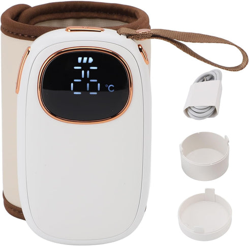 Dpofirs Portable Bottle Warmer for Travel, Fast Heating, Powered Temperature Display, Bottle Warmer for Breastmilk