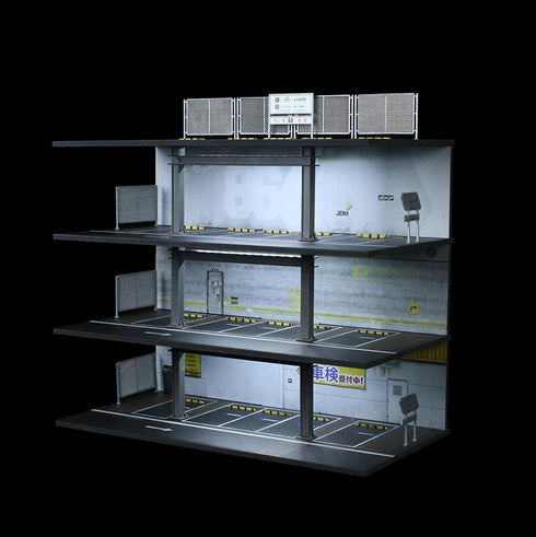 1/64 20 Scale Die-cast Model Car Display Case Organizer - Parking Garage Diorama Compatible with Hot Wheels Matchbox