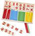 Alytimes Counting Stick Calculation Math Educational Toy, Wooden Number Cards and Counting Rods Box