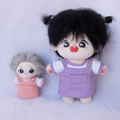 niannyyhouse Plush Doll Clothes T-Shirt Strap Pants Strap Skirt 10cm 15cm 20cm Soft Stuffed Toy Dress Up
