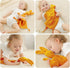 Organic Cotton Muslin Lovey Blanket, Organic Cotton Muslin Bunny Security Blanket Soft & Breathable Lovie Baby Gifts for Boys and Girls by PEIPEIWU