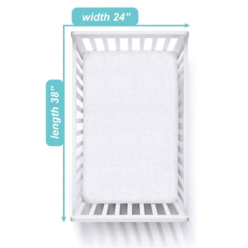 2 Pack 38" 24" Pack American Baby Company Waterproof Fitted Mini Crib Mattress Protector x - Quilted, Noiseless, Soft