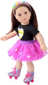 18 Inch American Doll Clothes and Accessories, Doll Travel Skating Sport Playset (Doll Not Included)