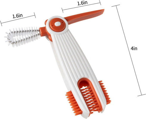 3 1 Set 3 Pack 3 in Cup Lid Gap Cleaning Brush with Straw Cleaner Brush, Multifunctional Cup Cover Cleaning Brush