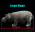 Large 20inch Hippo Plush Toy - Realistic Standing Hippopotamus Stuffed Animal, Soft Weighted Wild Animals for Kids