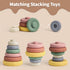 Mini Tudou 6 Pcs Stacking & Nesting Circle Toy,Soft Building Rings Stacker & Teethers,Squeeze Play with Early Educational Learning Stacking Tower, Best Gift for 6+ Months Boys&Girls