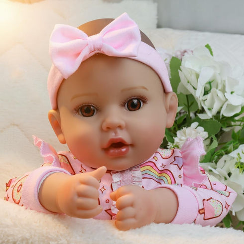 17 Inches 3+ GOAROY Baby Dolls, Large Realistic Baby Doll with Cute Soft Body, Real Life Baby Dolls Girl, with Bottles