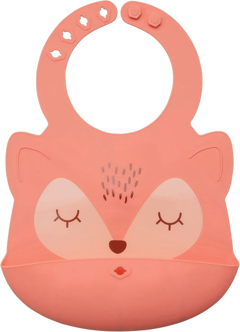 Tiny Twinkle Roll-Up Silicone Bib - Soft, Durable, Easy Clean Waterproof Silicone
