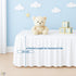 100% 28" 52" 14" Cottington Lane White Infrant Crib Bed Skirt Dust Ruffle with Split Corner, Natural Cotton Nursery