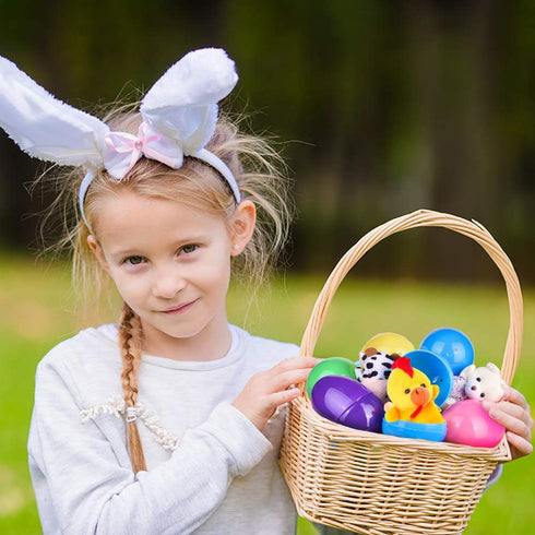12 Animals Finger Puppets Set - Educational Pretend Play Toys for Kids Ages 3+ Easter Hunt Filler