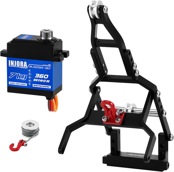 INJORA INJS2065-360 Waterproof 7KG Winch Servo & Tow Truck Crane Kit for