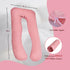 Elyxen Pregnancy Pillow Cover (ONLY Pillowcase) - U Shaped Pillow Case - Maternity Body Pillow Cover - Removable Soft