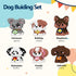 Set, 6 Pack 14+ HIGH GODO Dog Party Favors Building Mini Dogs Animal Building Blocks, Goodie Bag Stuffers, Dog Animals